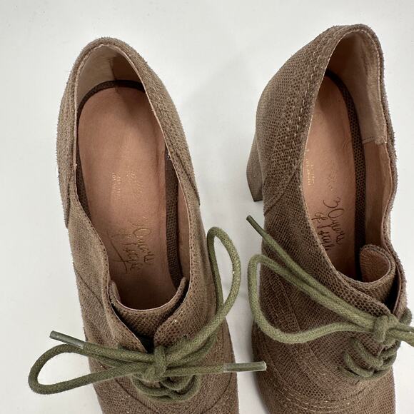 SEYCHELLES Eternity Peep Toe Lace Up Open Toe Oxford Bootie // 7.5 - Picture 4 of 11